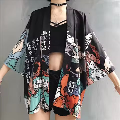 Kimono Haori Japonais pour Femme et Homme - Style Cosplay, Harajuku & Anime