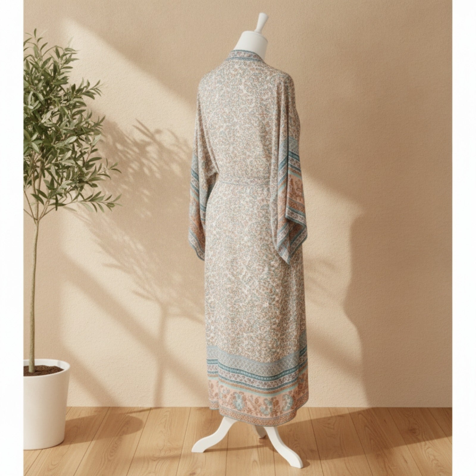 Kimono Bohème Imprimé Floral - Style Bohème Chic Léger