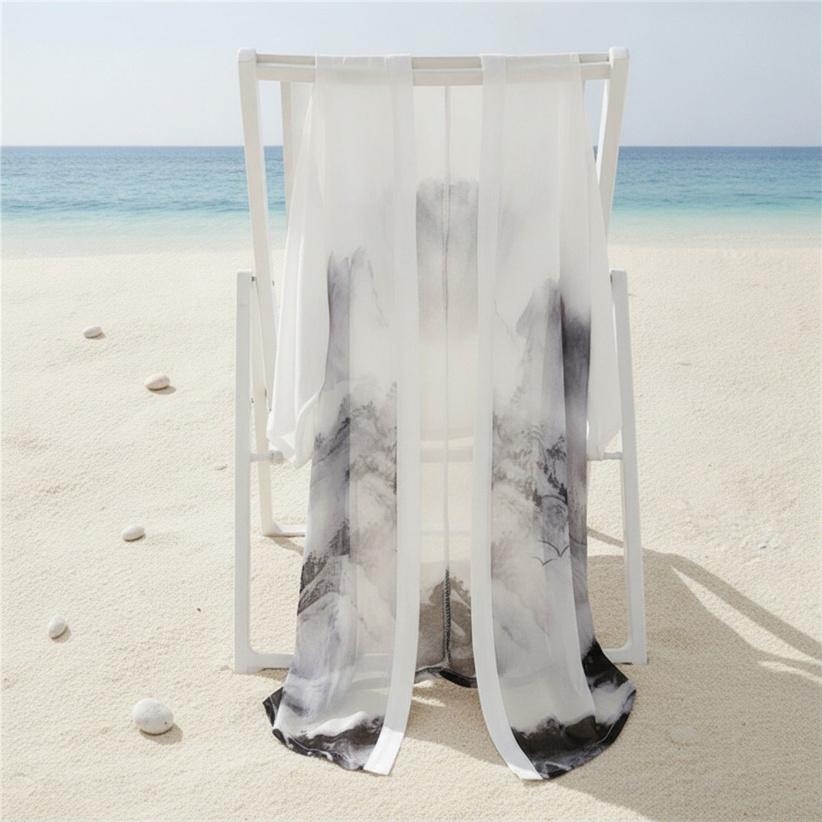 Kimono Maxi Robe de Plage Transparente pour Femme - Paréo d'Été Chic