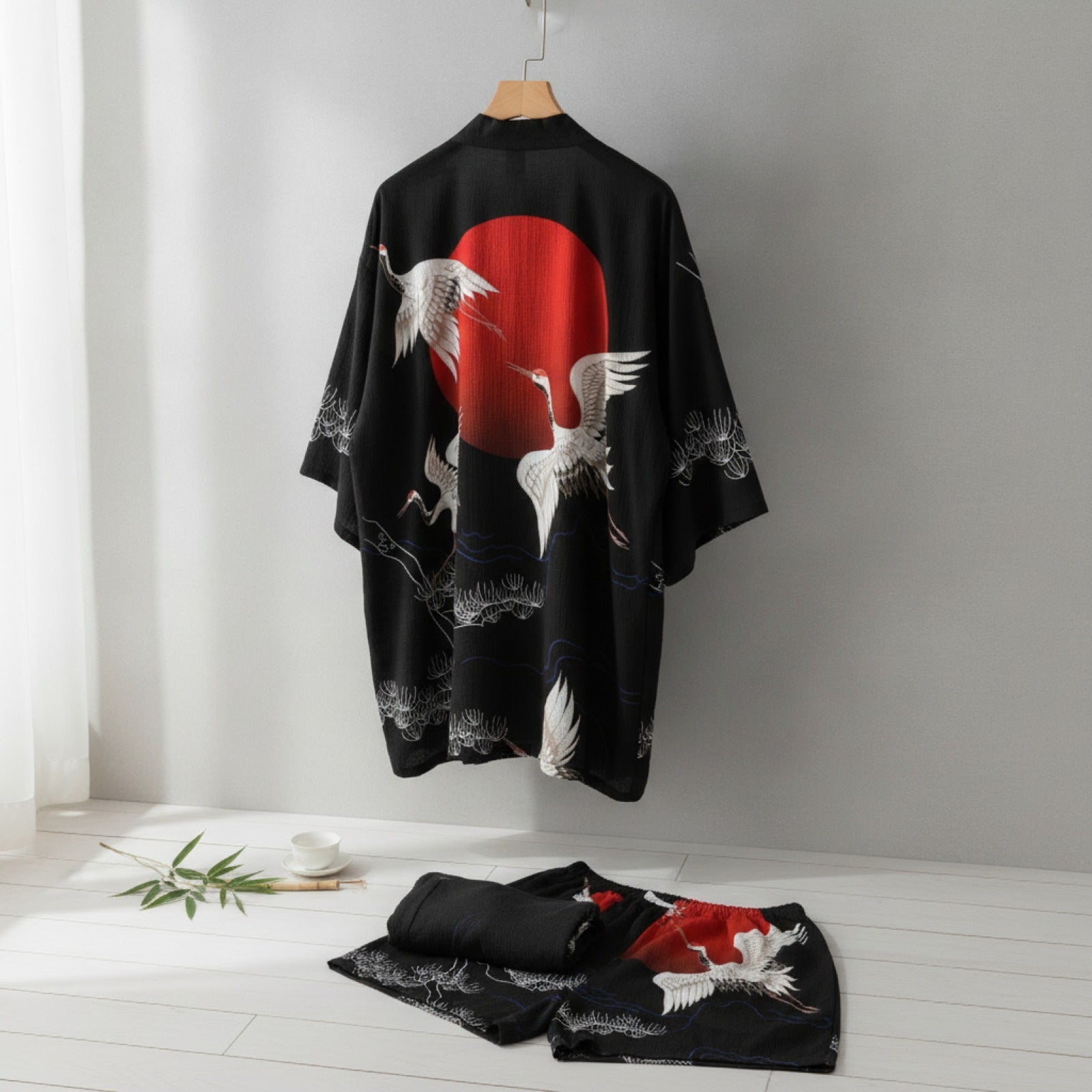 Ensemble Pyjama Kimono Gaze de Coton pour Couple - Tenue d'Intérieur d'Été Légère