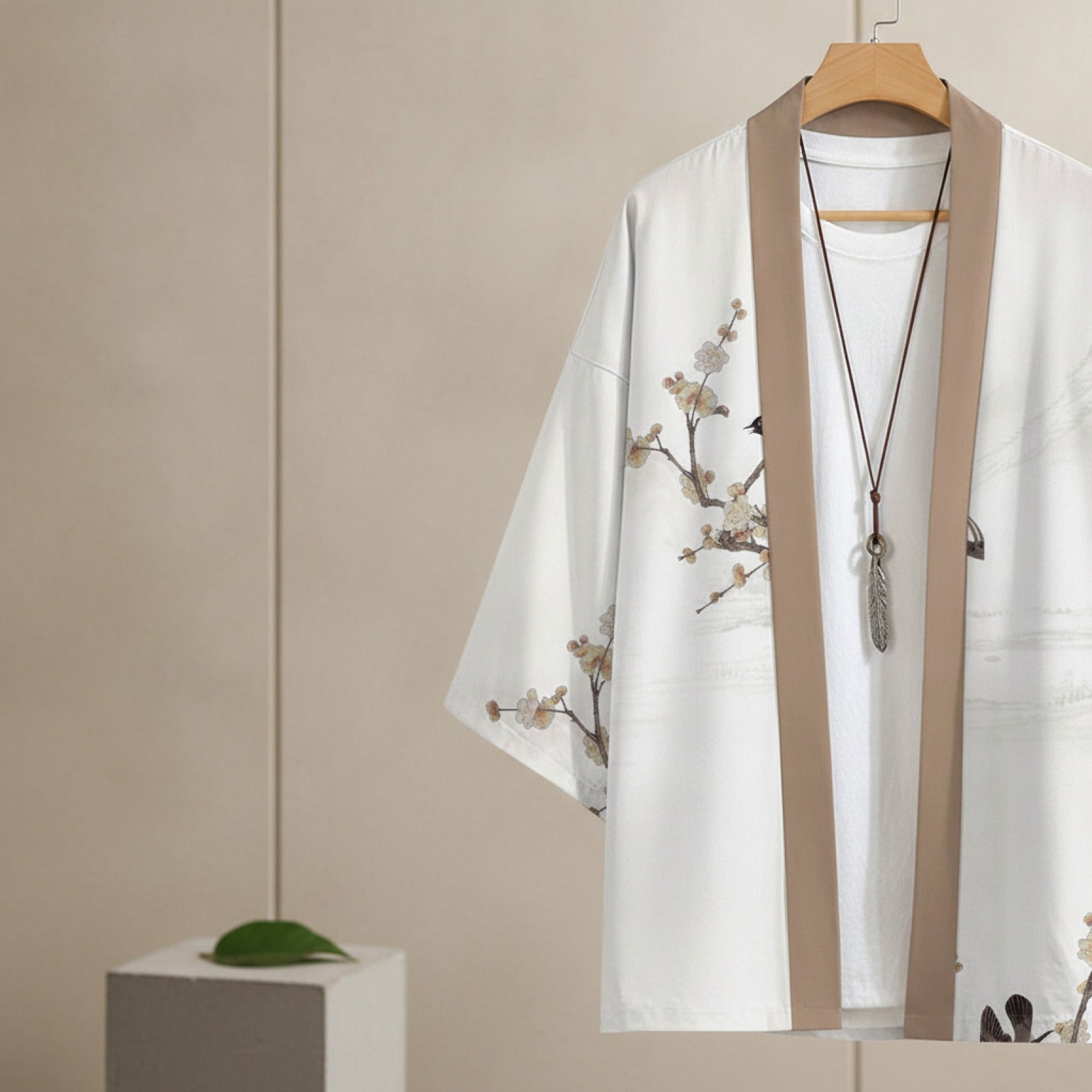 Kimono d'été homme à manches courtes imprimé style Harajuku rétro