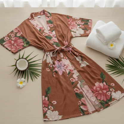 Kimono Fleuri Élégant Femme : Cardigan Long Protection Solaire Style Ethnique