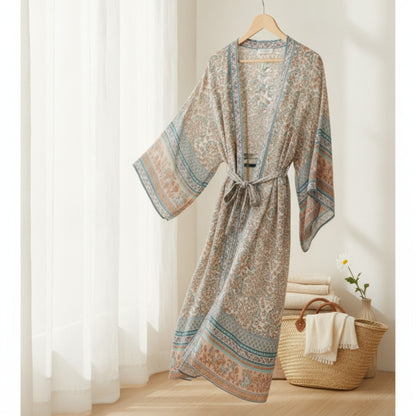 Kimono Bohème Imprimé Floral - Style Bohème Chic Léger