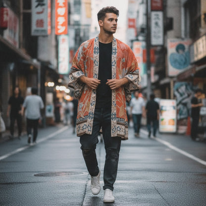 Haori Yukata Imprimé Animal Japonais - Style Streetwear & Harajuku