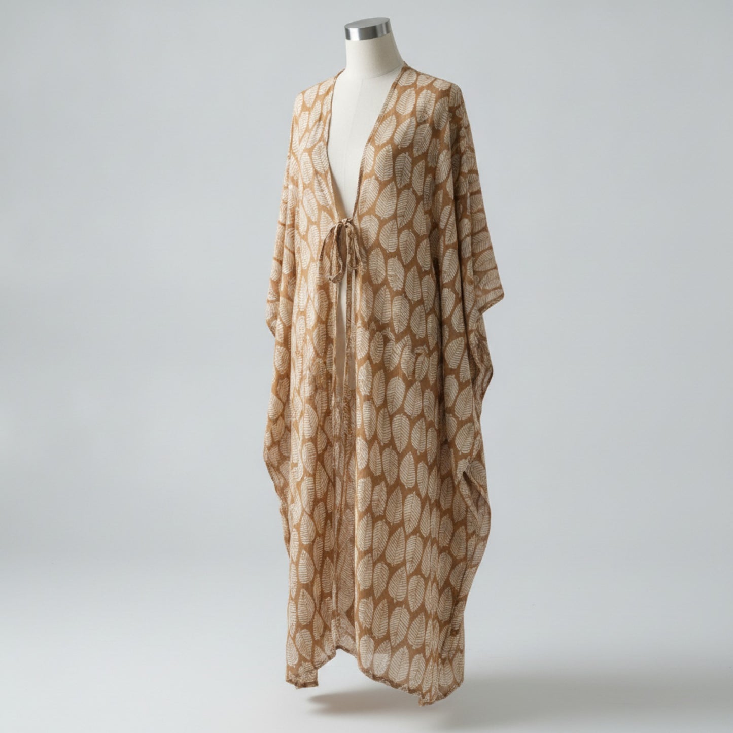 Kimono de plage long grande taille femme : Confort et style à nouer