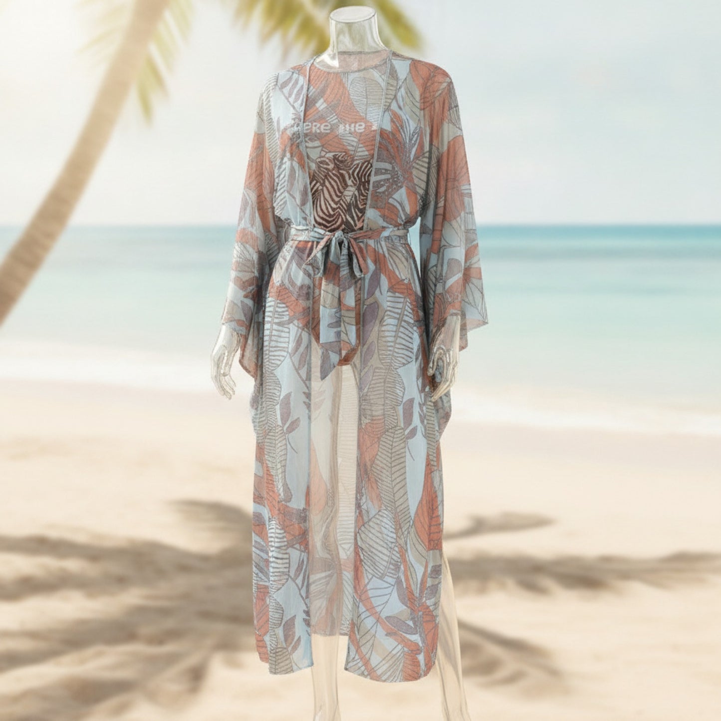 Kimono de Plage Femme : Robe Portefeuille Chic pour Maillot de Bain
