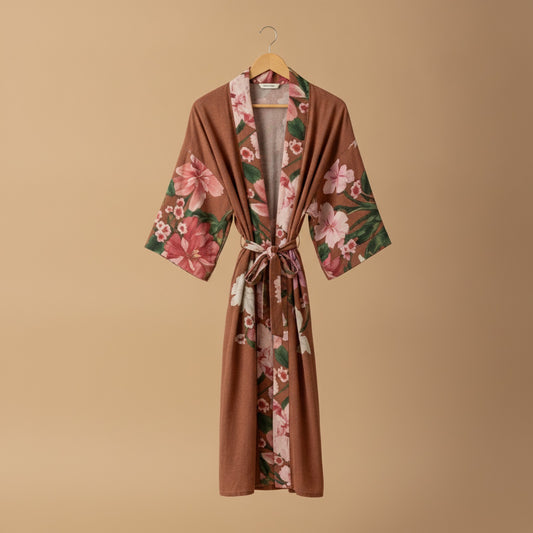 Kimono Fleuri Élégant Femme : Cardigan Long Protection Solaire Style Ethnique