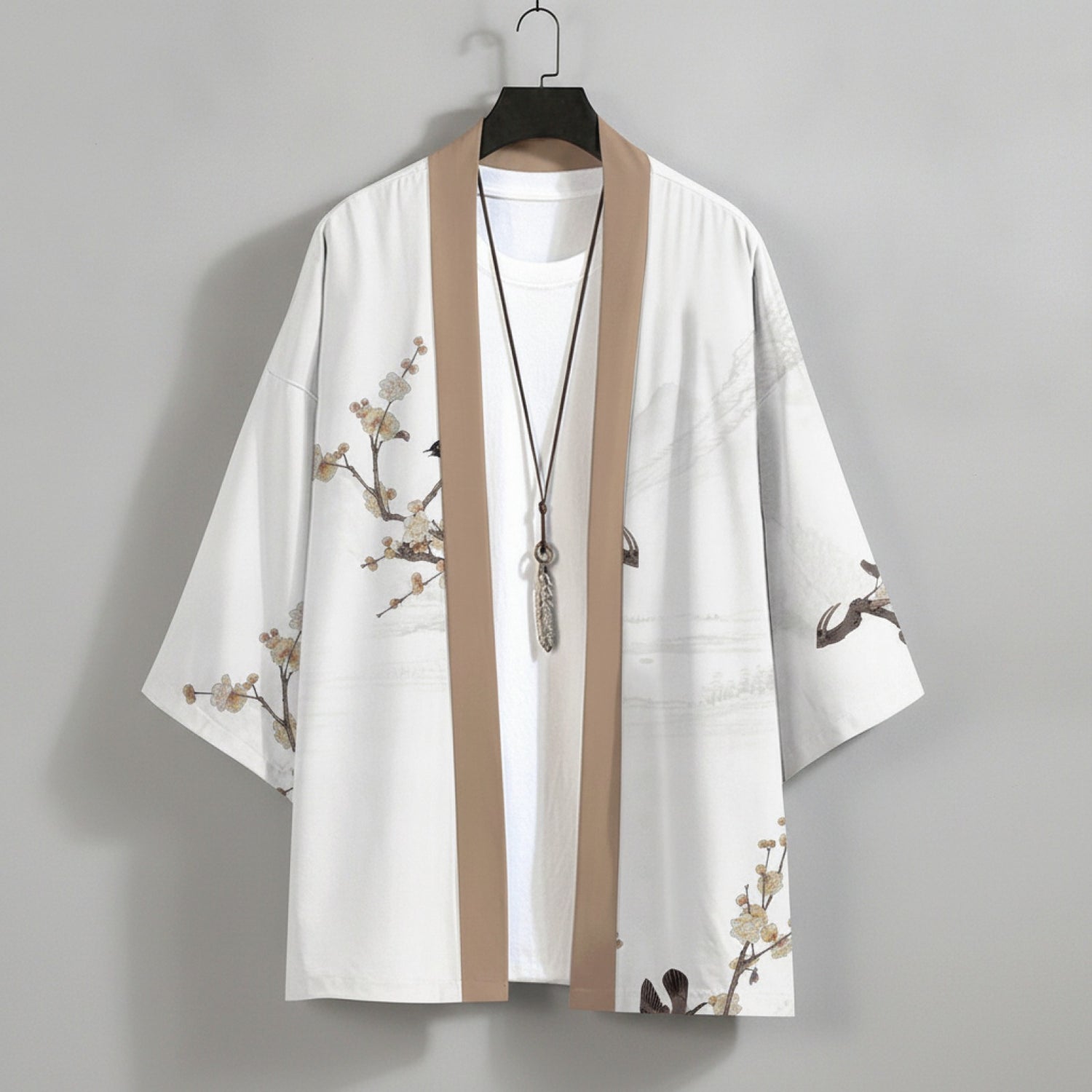 Kimono d'été homme à manches courtes imprimé style Harajuku rétro