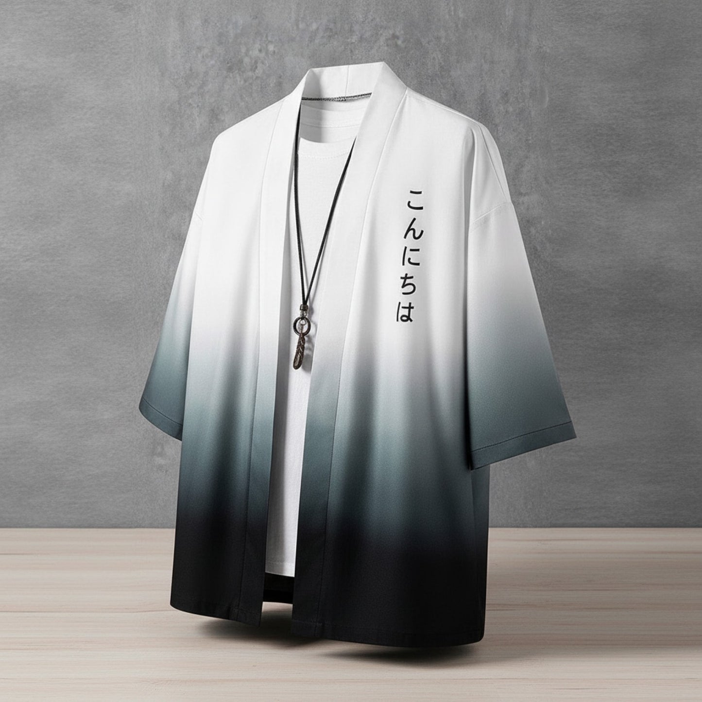 Kimono d'été homme à manches courtes imprimé style Harajuku rétro