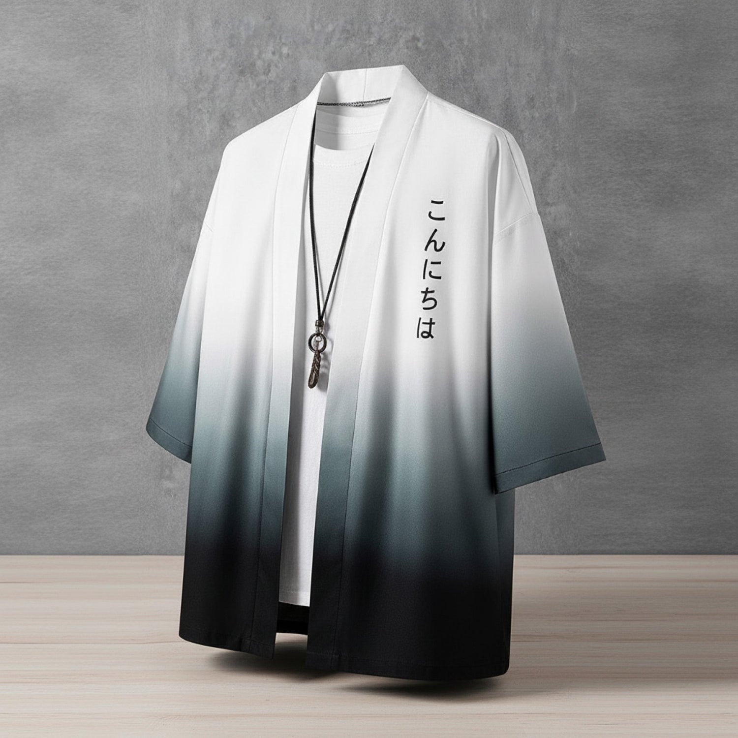 Kimono d'été homme à manches courtes imprimé style Harajuku rétro